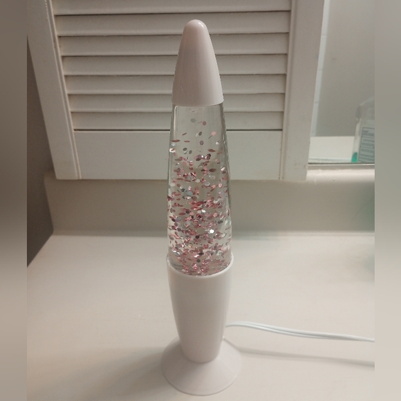 Other - Pink Glitter Rocket Lava Lamp